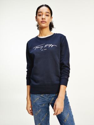 tommy hilfiger high neck logo sweatshirt