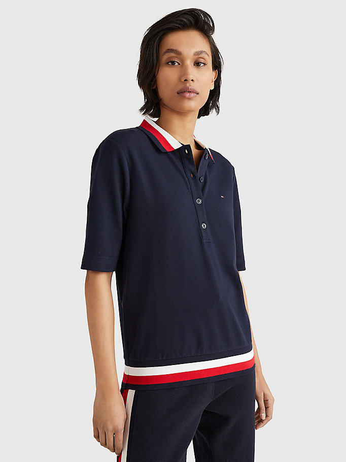 Tommy Hilfiger Tjw Contrast Collar Polo Donna