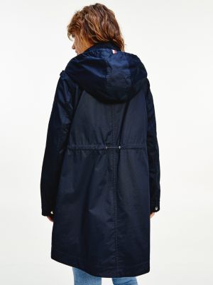 drawstring hooded parka