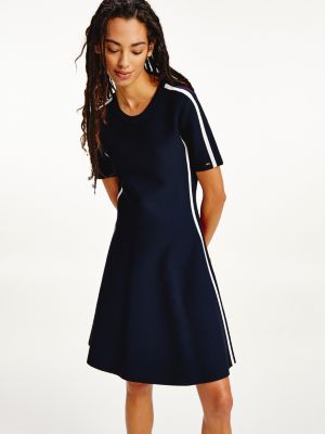 Signature Tape Slim Fit Dress | BLUE 