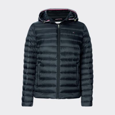 tommy jeans quilted hooded jacket