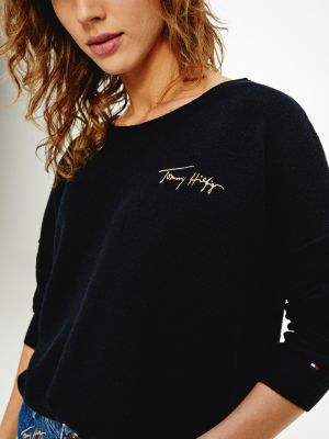black tommy hilfiger jumper womens