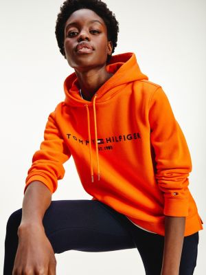 orange tommy hilfiger hoodie