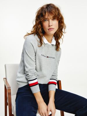 tommy hilfiger womens grey jumper