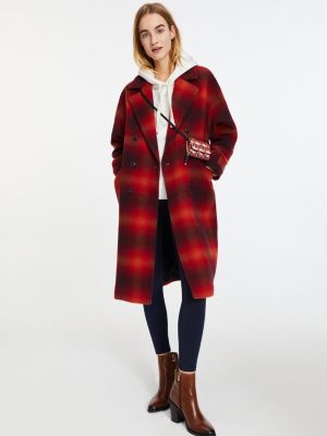Shadow Check Blend Coat | RED | Tommy