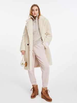 Teddy maxi-jas | WIT | Tommy Hilfiger