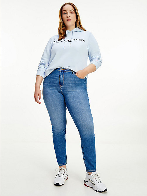 denim curve harlem th flex superskinny jeans voor women - tommy hilfiger
