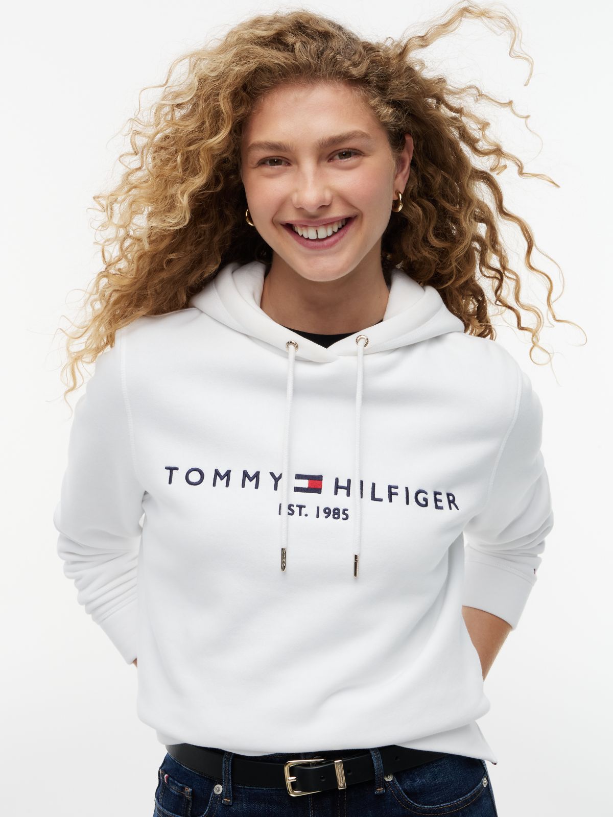 Essential Logo Hoody — White