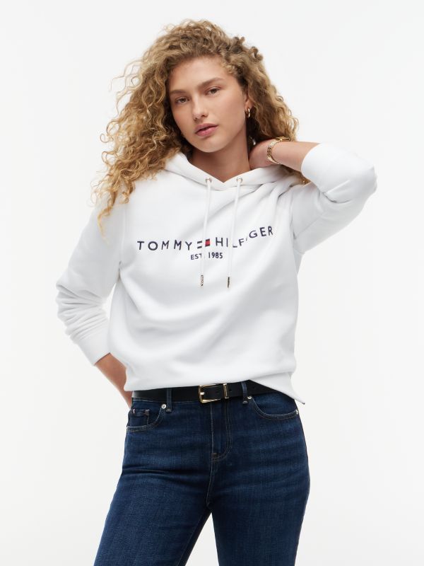 Essential Logo Hoody — White