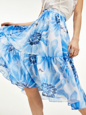 Giant Daisy Midi Skirt | BLUE | Tommy 