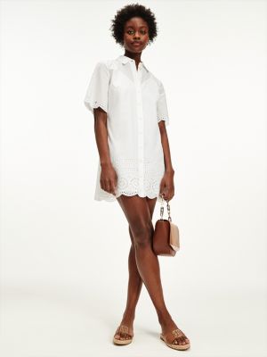 Cutout Shirt Dress | WHITE | Tommy Hilfiger