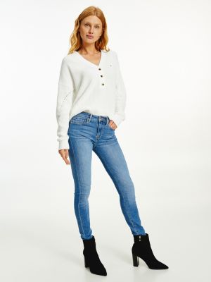 Como Mid Rise Skinny TH Flex Jeans | DENIM | Tommy Hilfiger