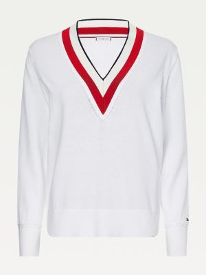 Tipped Jumper | WHITE | Tommy Hilfiger