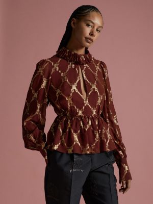 tommy hilfiger red blouse