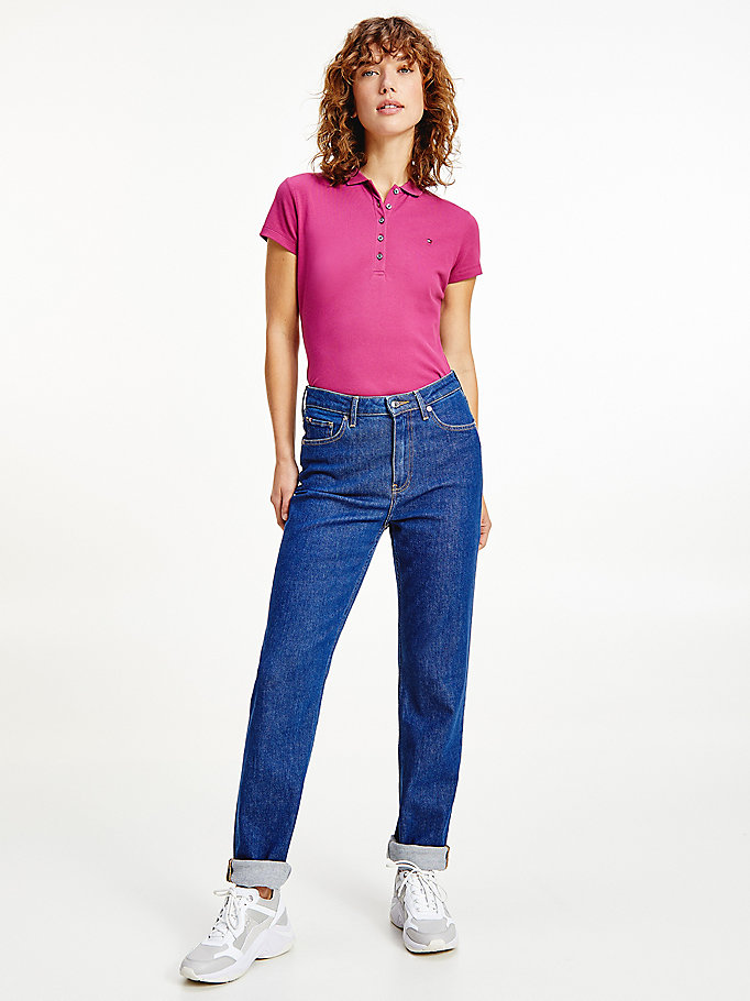denim classics straight jeans mit hohem bund für women - tommy hilfiger