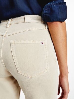 Classics High Rise Straight Twill Jeans | BEIGE | Tommy Hilfiger