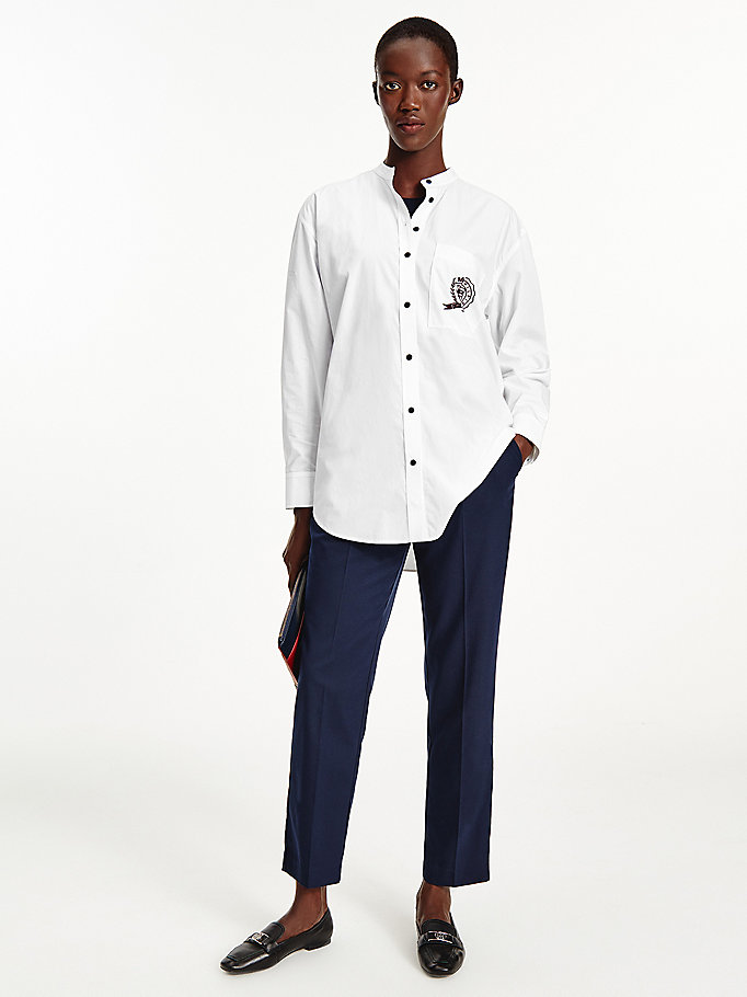 Tommy Icons Relaxed Boyfriend Shirt | WHITE | Tommy Hilfiger