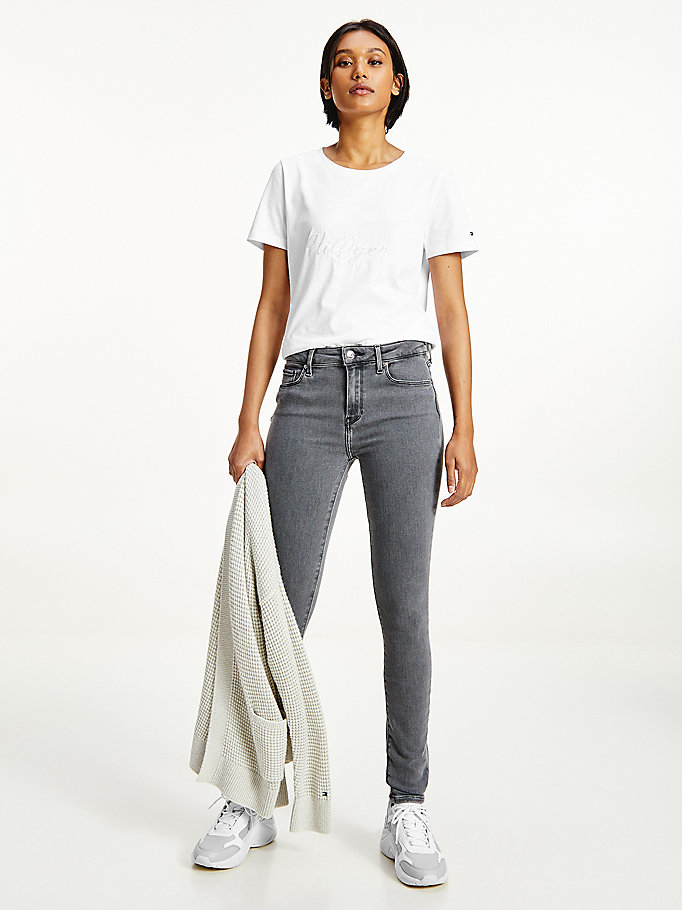 jeans como skinny fit a vita media denim da women tommy hilfiger