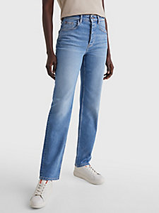 Tommy Hilfiger Femme Vêtements Pantalons & Jeans Jeans Taille haute Jean droit Classics délavé décousu taille haute 
