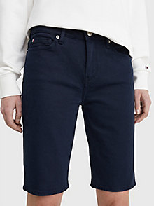 blau venice weiße slim fit jeans-shorts für damen - tommy hilfiger