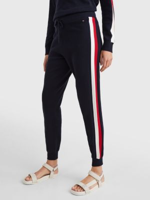 red stripe joggers womens