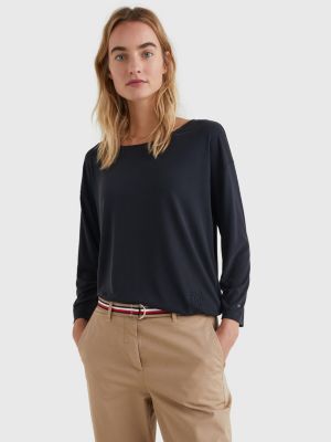 to boat neck shirt