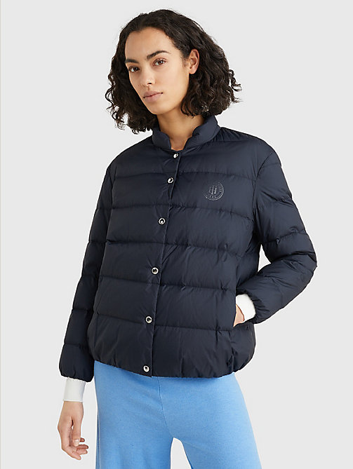 blue chic down-filled jacket for women tommy hilfiger
