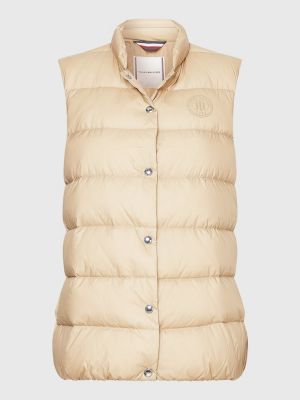 beige down vest