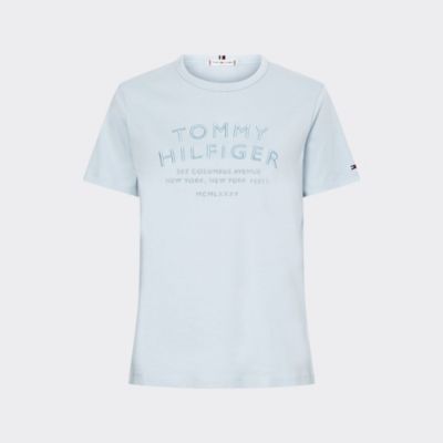 Top con ricamo di Tommy Hilfiger in Blu Donna Abbigliamento da T-shirt e top da Top senza maniche e canotte 