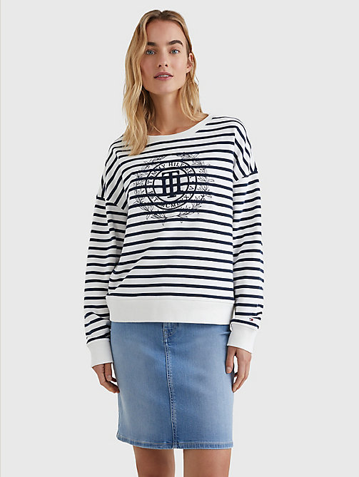 Tommy Hilfiger Womens 5 Graphic Crew Knit Top