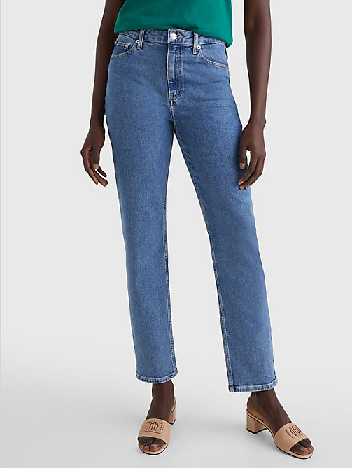 denim venice medium rise slim faded jeans voor women - tommy hilfiger