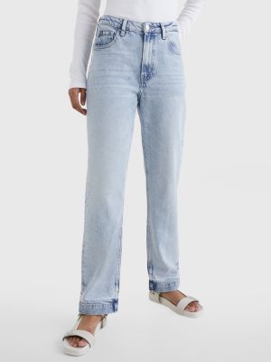 Classics High Rise Straight Faded Let-Down Jeans | DENIM | Tommy Hilfiger
