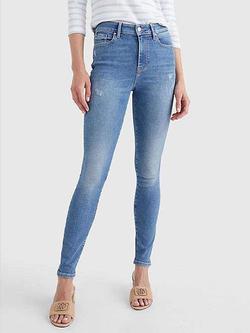 denim harlem high rise super skinny jeans for women tommy hilfiger