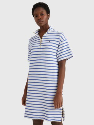 Relaxed Fit gestreiftes Sweatshirt-Kleid | WEIß | Tommy Hilfiger