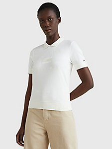 Tommy Hilfiger Femme Vêtements Tops & T-shirts T-shirts Polos Polo en piqué de coton à patte emblématique 