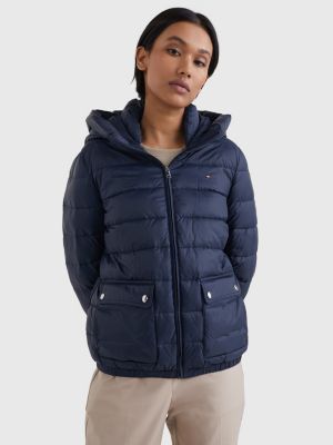 TH Protect donsjack met capuchon | BLAUW | Tommy Hilfiger