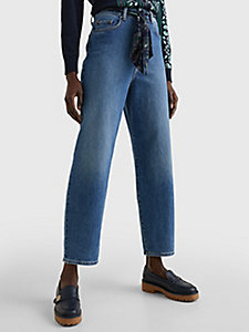 Tommy Hilfiger Dames Kleding Broeken & Jeans Jeans High Waisted Jeans High rise relaxed jeans met ceintuur 