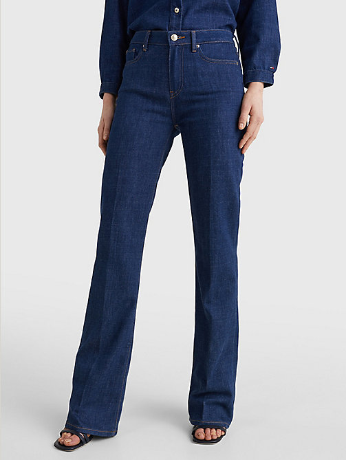 denim medium rise bootcut jeans voor women - tommy hilfiger
