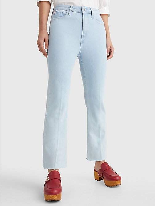 denim high rise bootcut ankle jeans for women tommy hilfiger