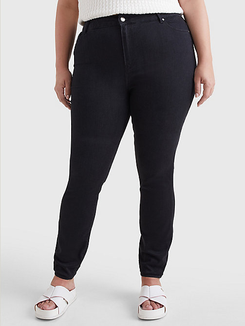 black curve harlem high waisted super skinny black jeans for women tommy hilfiger