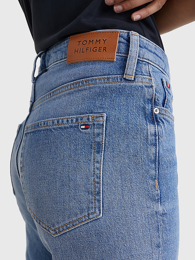 High rise slim jeans met fading Tommy Hilfiger Dames Kleding Broeken & Jeans Jeans Slim Jeans 