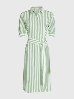 next green stripe dress