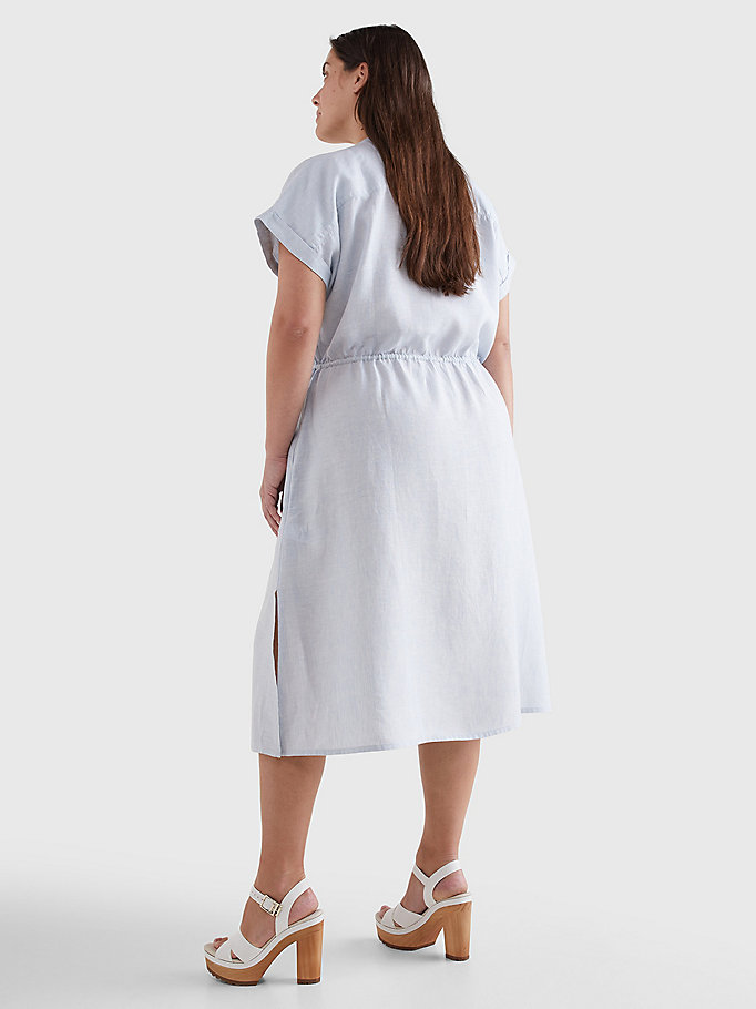 Curve Linen Relaxed Fit Midi Shirt ...