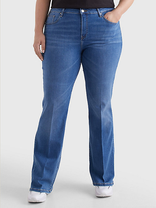 denim curve medium rise jeans voor women - tommy hilfiger