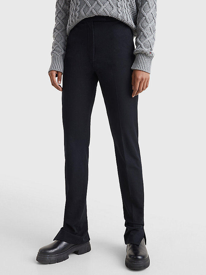 Asos Spodnie z wysokim stanem czarny W stylu casual Moda Spodnie Spodnie z wysokim stanem 