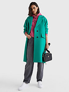 20% di sconto Donna Cappotti da Cappotti Tommy Hilfiger Coat xw0xw01802Tommy Hilfiger in Lana di colore Verde 