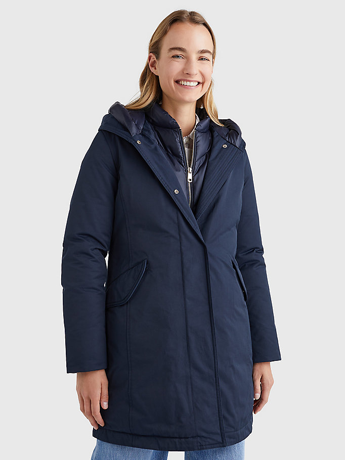 Sea bream go Luminance Down-Filled Hooded Parka | BLUE | Tommy Hilfiger