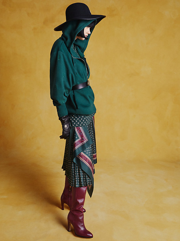 HUNTER Crest Silk Midi Wrap Skirt for women TOMMY HILFIGER