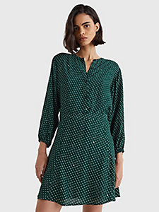 green paisley crepe relaxed fit blouse for women tommy hilfiger