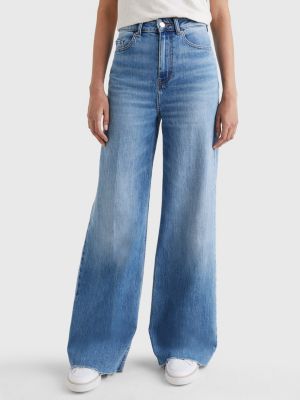 High Rise Wide Leg Faded Jeans | DENIM | Tommy Hilfiger